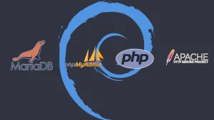 Fond d'écran illustrant l'article : installer apache2, mariadb, php et phpmyadmin sur debian